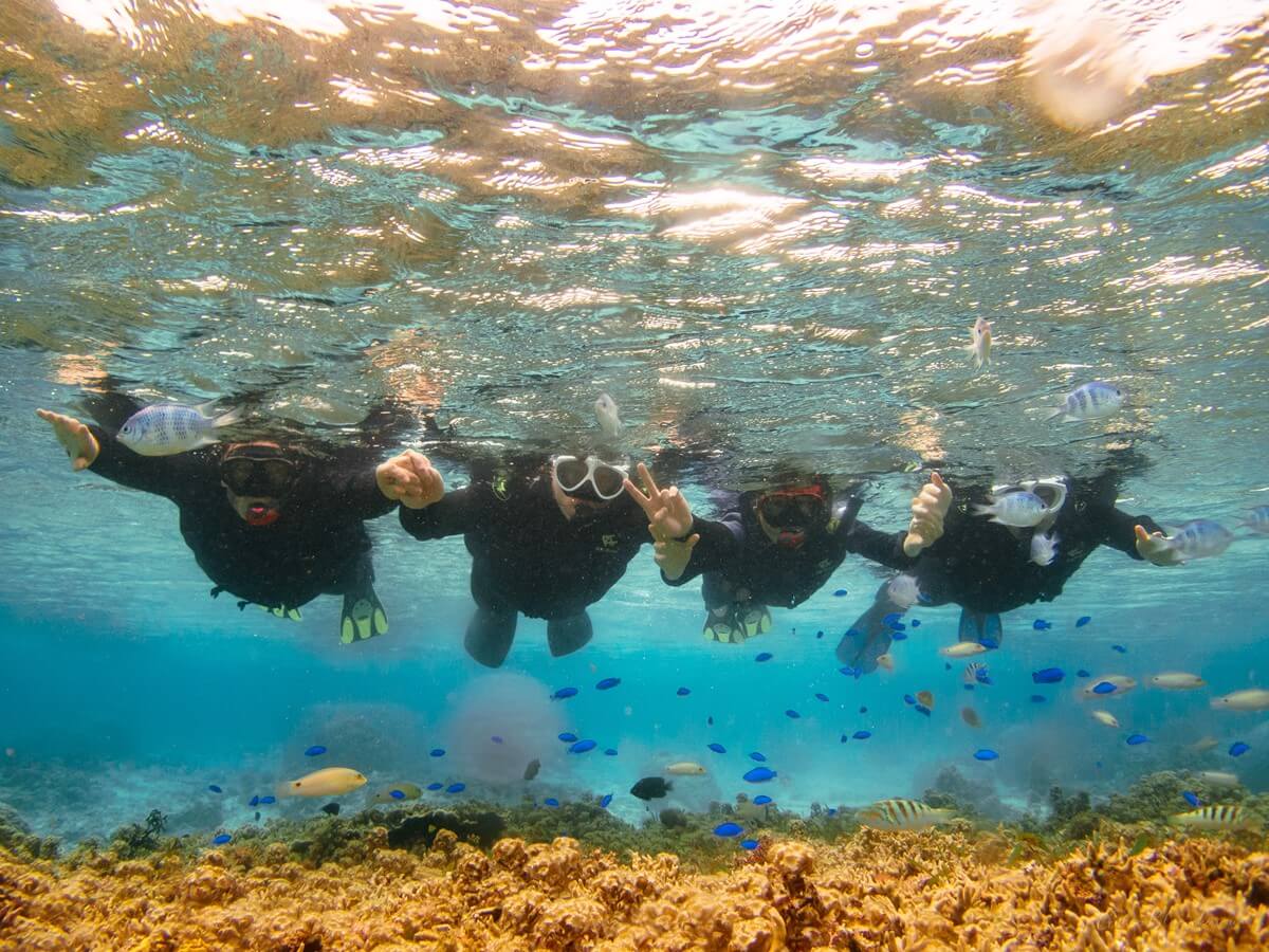 수중에세 남기는 특별한 가족 사진, 오키나와 가족 전용 스노클링